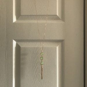 🎉closet sale🎉 teal and gold tassel necklace